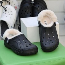 CROCS 크록스 겨울 털신 겨울크록스 털크록스 방한슬리퍼 방한화 겨울신발 슬리퍼 운동화, M5=37, 블랙/아이보리