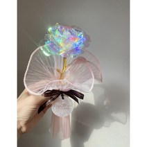 [로기블룸] 홀로그램 장미 꽃다발 무드등 졸업식 꽃다발 어린이집 생일선물 여친선물