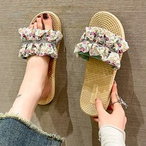 예쁜 꽃무늬 여성 여름 슬리퍼 휴양지 바캉스 비치 슬리퍼