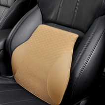 [당일발송] 지넥스 차량용 목쿠션 자동차 목베개 차량 쿠션 차 목받침 카니발 BMW 벤츠 쏘렌토 GV80 제네시스 아우디 메모리폼 목배게 모음 헤드쿠션 헤드레스트 등쿠션, 코튼 메모리폼 차량용 허리쿠션(베이지)