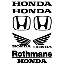 마이웨이카 혼다 로고 스티커 모음 Honda 바이크 오토바이 방수 데칼 튜닝, 블랙 홀로그램, 1개