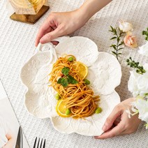 세라믹 수입 유럽풍 접시 디저트 샐러드 브런치 파스타 이케아 빈티지 쓰임 아울렛 브랜드 매장 프랑스 브런치 플레이트, A