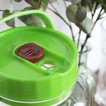 매실병 막걸리 담금주통 특허있는 원터치 오픈 유리 발효용기, 15L, 1개