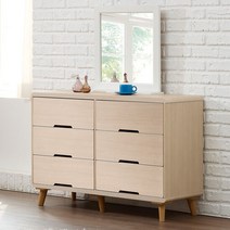 소니아 와이드 화장대 세트, 색상:화이트메이플