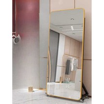 이동식 스탠드 전신 거울 와이드 인테리어 포토존, 225x100cm 슬림조절가능 (둥근 모서리)