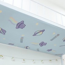 학생 기숙사 침대 하부 가리기 패브릭 해외 이층침대 커버 스티커 캐노피, G.우주선-NO스탠드 + A.1.0m