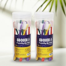 하이미소 부드러운 미세모 향균칫솔 1+1(12P+12P)