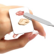 PKFARM 스텐 화장품 소분용 스파츌라 메이크업 믹싱 도구, 실버, 1개입