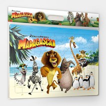 [모비딕컴퍼니] 대한민국지도 퍼즐만들기 퍼즐세트 액자세트 액자퍼즐 교구퍼즐 선물용퍼즐, 잇★ 80피스 판퍼즐 마다가스카 달리기 AL80-161, [좋아요]