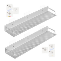 또사자 접착식 알루미늄 욕실 일자선반 2p, 50cm선반 x 2p