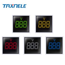 AC 60-500V 0-100A LED 디지털 전압계 전류계 헤르츠 HZ 신호등 220V 볼트 앰프 테스터 검출기 60-V, 02 Square voltmeter_02 Blue