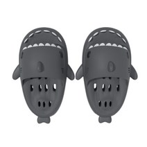 로렘 푹신한 4cm 상어 물빠짐 슬리퍼 욕실화 남녀공용, 다크그레이, 1개
