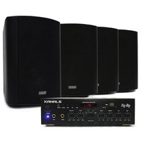 카날스 미니앰프 스피커 세트 카페 매장용 2채널, b50h520b(앰프+스피커4개(블랙))