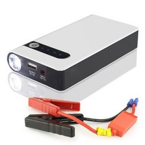 점프스타터 휴대용 자동차 점프 스타터 비상 배터리 부스터 30000mAh 12V 다기능 차량 장착 범용, [01] WHITE, WHITE