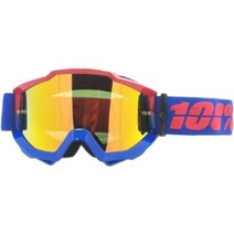 100% 100% 고글 오프로드 오토바이 고글 야외 승마 고글 DH 내리막 오프로드 헬멧 고글, 레드 및 블루 (레드) 더블 컬러 플러스 3 위안