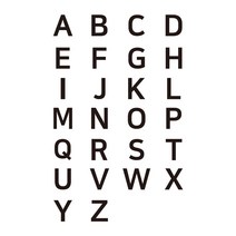 알파벳 스티커 대형 영어 이니셜 네임 다용도 스티커, 흰색, V