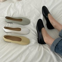 여성 발편한 데일리 캐주얼 단화 둥근코 플랫슈즈 4컬러