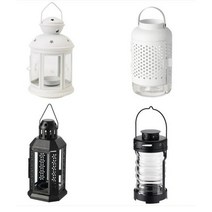 감성 캠핑 미니양초랜턴 실내외 홈파티 향초 랜턴 인테리어 소품, 6)우르스킬리아, 블랙