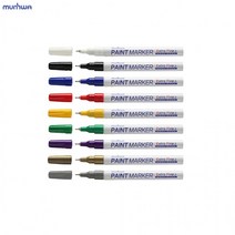 문화 팁페인트 마카 1mm 9종 택1 네임펜 페인트마카 페인트펜 색연필 디자인펜, 보라