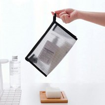 다이소 여행용 파우치 세면용 주머니 메쉬 세면 파우치 여자 남자 세면백 가방