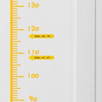 트웬티팩토리 심플 키재기 스티커 필기체, 옐로우