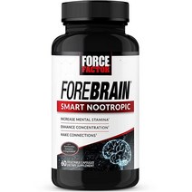 Force Factor Forebrain 스마트 누트로픽 뇌 부스터 보충제 빠르게 작동하는 강력한 성분으로 제작 60캡슐, Forebrain Smart Nootropic, 120 Count (Pack of 2)