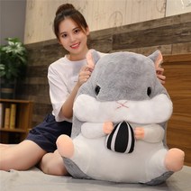 귀여운 햄스터 인형 쿠션 쥐 마우스 애착인형 선물, 40, 그레이