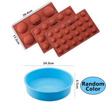 스페츌러 실리콘 주걱 스파출러 스파츌러 스파츌라실리콘 금형 케이크 페이스트리 베이킹 초콜릿 캔디 퐁당 베이크웨어 라운드 모양 디저트 금형 장식, d 세트