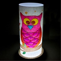 어르신미술 부엉이 한지 무드등 만들기 수업키트 조명diy 취침등 DIY조명 간접조명