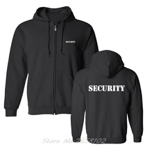 후드티 security men39s hoodie event staff 블랙 양면 남성 플리스 후드 재킷 스웨트셔츠 하라주쿠 스트리트웨어