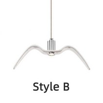 모던한 펜던트 램프 심플한 컬러풀 시걸 LED 샹들리에 호텔 계단 카페 스토어 버드 바 테이블 장식, 13 White A