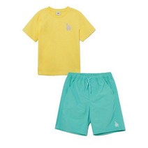 MLB키즈Basic 스로고 반팔티셔츠 상하세트((7ATSB0433-07YEL/7ASM00