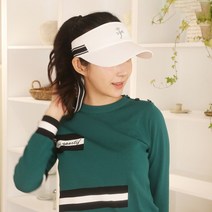 까스텔바작 여성 골프 리본 썬캡 챙넓은 보석 썬바이저 CW703