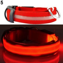 인식표 네임텍 강아지등록 반려동물칩 나일론 LED 글로우 애완 동물 개 목걸이 펜던트 야간 안전 깜박이 고양이 목 목줄 산책을 위한 빛나는 조절 칼라, [01] green, [01] S