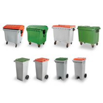 티렉스 재활용 분리수거함 대용량 쓰레기통 120L 240L 660L 1100L, 1100L 분리수거함-주황색
