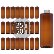 [50개묶음판매] 알루미늄캡 120ml 150ml 200ml 250ml 300ml 500ml 어메니티 공병, 500ml 각갈색용기, 실버캡, 50개