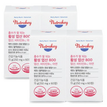 뉴트라키 흡수가 잘되는 활성 엽산 800 60정 X4개 4개 세트, 12개