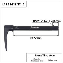 자전거 평 로라 롤러 HEPPEMTB 로드 바이크 스루 액슬 프론트 포크 샤프트 꼬치 리어 허브 12x14 2148 12x10 0110 축 퀵 릴리스, L122 M12x1.0 TL15