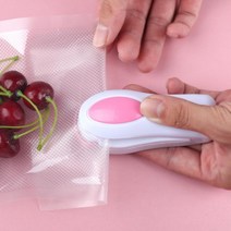 과자봉지 비닐 PVC필름 접착기 실링기 가정용 업소용 밀봉기 식품 클립 열 밀봉 기계 주방 액세서리 미니 열 식품 홈 스낵 가방 주방 용품 가제트, 1pc 흰색