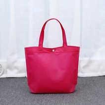 부직포 손가방 솔리드 칼라 버튼 쇼핑백 재사용 장바구니 수납 버튼식 접이식 오픈기념 행사품 기념품 증정용 판촉물 에코백 휴대용 보조 가방 가벼운 기프트 신발 주머니(핑크 M)