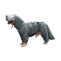여름용 강아지 비옷 올인원 대형견 중형견 고급형우비, 그린 여 - 45