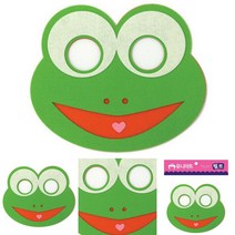 개구리 가면 펠트 재롱 잔치 무대 동물 탈 역할 만들기 미술 놀이 학습 교구 교육 꾸미기