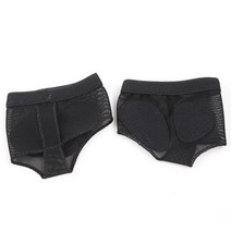 개/짝 리듬 발레 드릴 댄스 발 신발 체조 발 끈 탄성 소프트 댄스 신발 하프 솔 액세서리 유니, 검은색, 에스