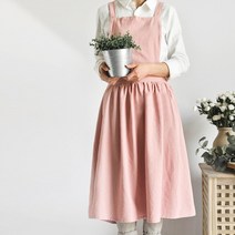 (무료 자수각인) 마농 피나포레 앞치마_2포켓 X어깨끈 자수가능, 1개, 누드핑크