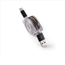 TC-12 C타입/스마트폰/태블릿/PC/LED/고속충전/데이터케이블/자동감김/롤케이블, 화이트