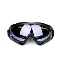 고글 오토바이 고글 오프로드 라이딩 안경 전기 용접 충격 저항 아웃도어 스포츠 고글, 검은 테두리 투명 필름, 하나