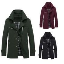 REZENZI 나래가 남자 겨울 코트 트렌치코트 바바리 캐주얼 무지 pff50