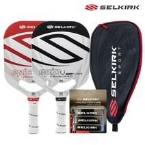 셀커크 뱅가드 POWER AIR EPIC 피클볼 패들 커버 보호테이프 포함, 블랙