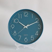 거실시계 LED 디지털 무소음 전자 원형 대형 온습도 벽시계 벽걸이시계 12 인치 30CM 음소거 벽 크리에이티브 패션 홈 입체 간단한 배터리, 30X30CM, 11 12