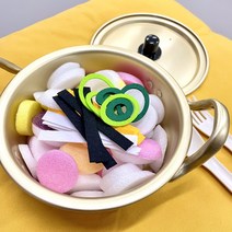 (떡국놀이세트) DIY/완제품 떡국교구 떡국만들기 설날놀이 어린이집 유치원 겨울교구 설날교구, 완제품(모두 썰어서 넣어드려요)